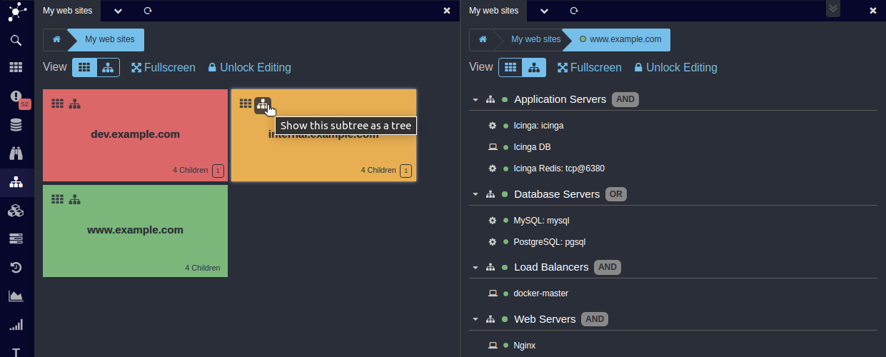Split View - Tiles and Tree
